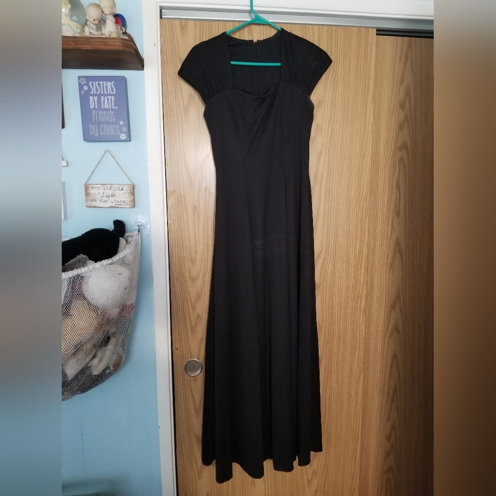 Womens Black Maxi Prom Dress